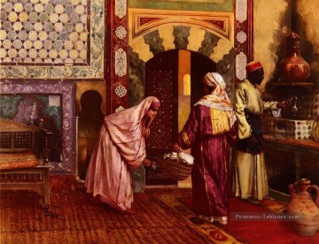 Le peintre arabe Hammam Rudolf Ernst Peinture à l'huile